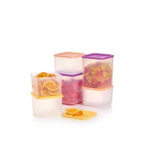 Tupperware Basic Bright Square 6-pc. Set Wild Mulberry | XBU-671082