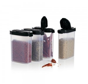 Tupperware Large Spice Shakers Black | MZK-843152