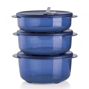 Tupperware Vent 'N Serve 3-pc. Small Round Set Nocturnal Sea | LTY-726034