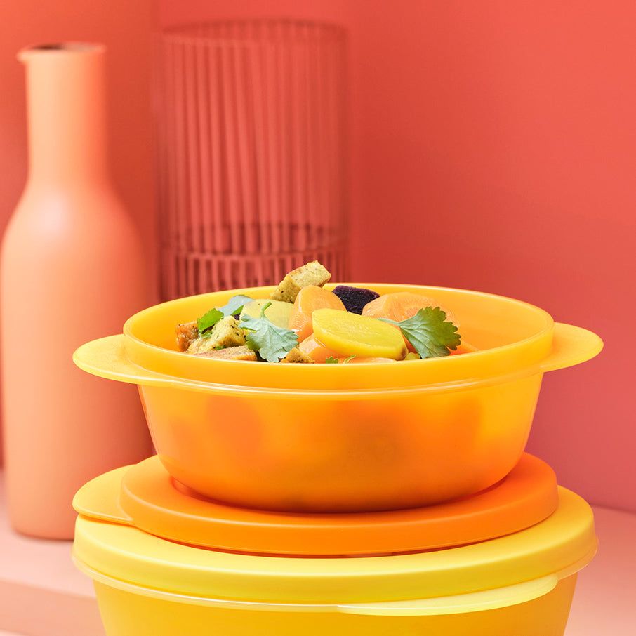 Tupperware Crystalwave Plus 2-cup/560 Ml Round Papaya | QSA-380219