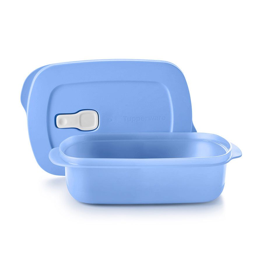 Tupperware Crystalwave Plus 4-cup/1 L Rectangular Cobalt | FRL-463190