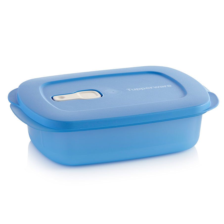 Tupperware Crystalwave Plus 4-cup/1 L Rectangular Cobalt | FRL-463190