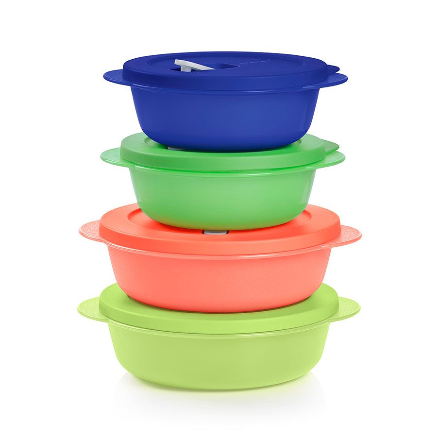 Tupperware Crystalwave Plus 4-pc. Round Set Blue | VCY-075964