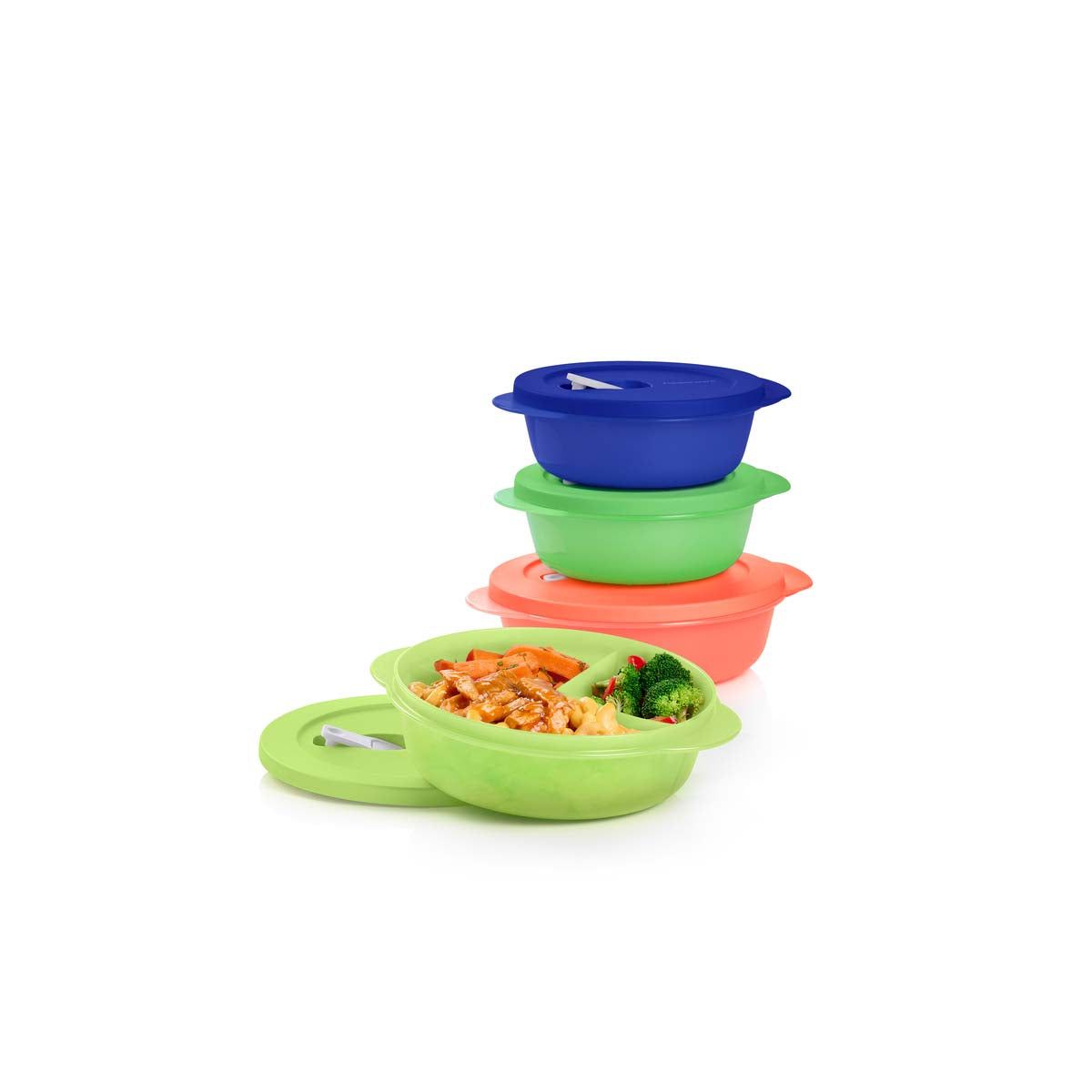 Tupperware Crystalwave Plus 4-pc. Round Set Blue | VCY-075964