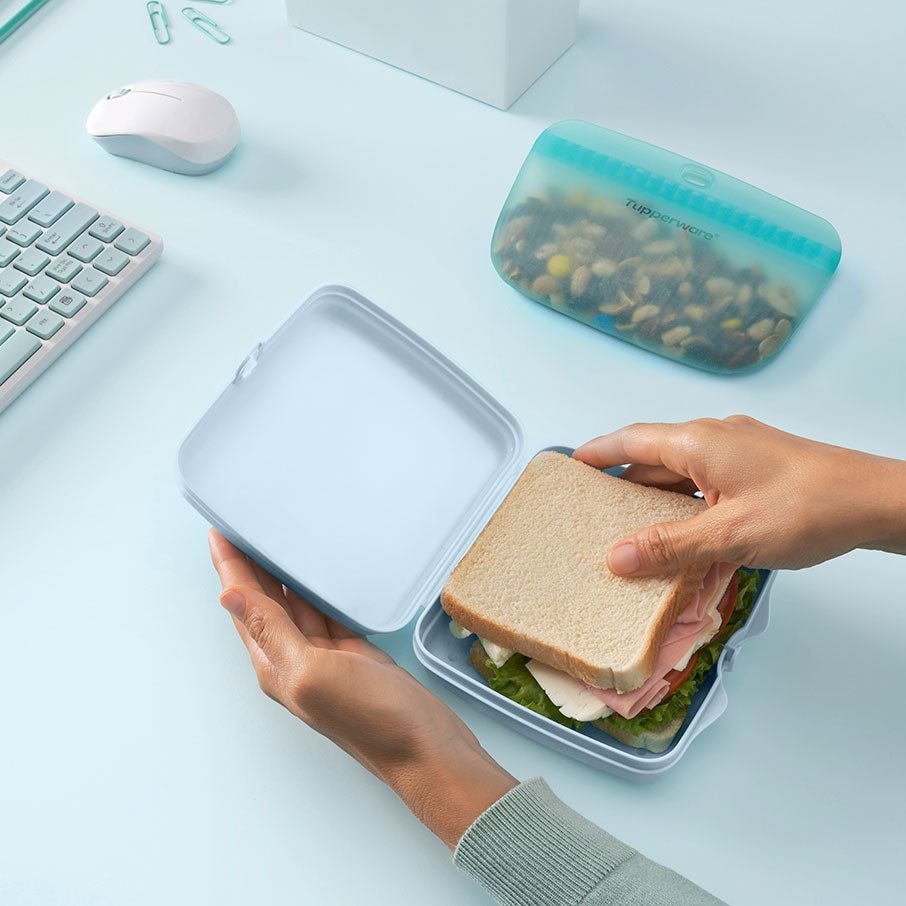 Tupperware Eco+ Sandwich Keepers White / Blue | SUT-673250