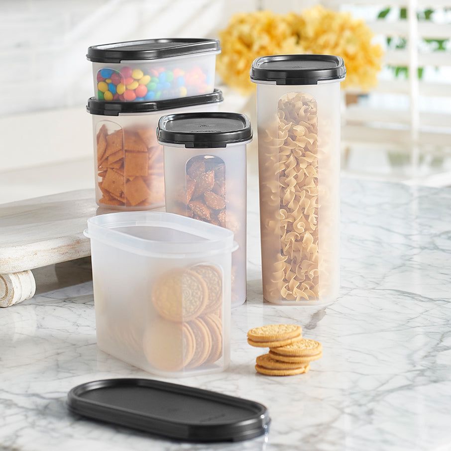 Tupperware Modular Mates Oval 2 Black | ZDV-730246