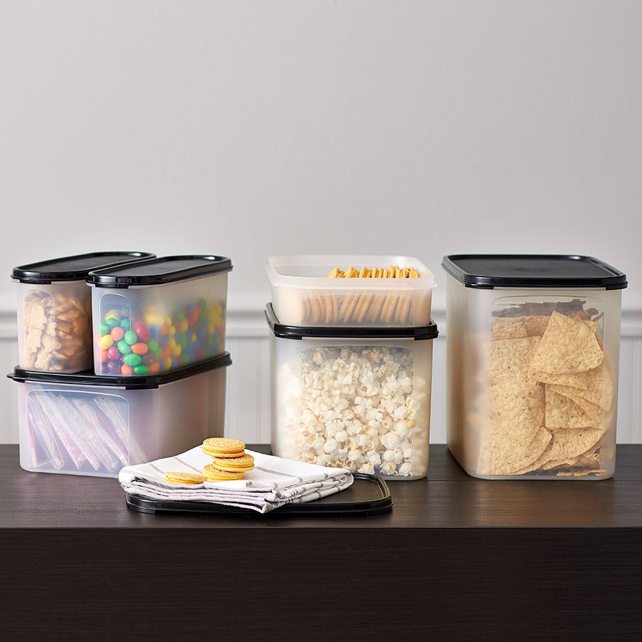 Tupperware Modular Mates Rectangular 4 Black | WZK-146537