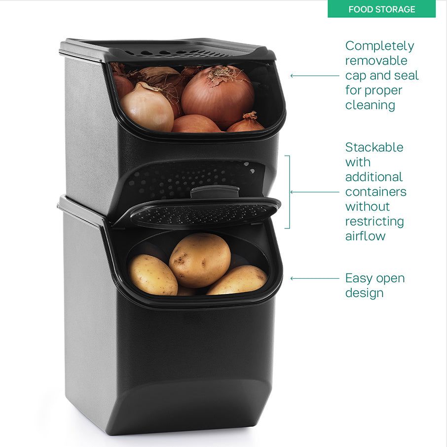 Tupperware Potato Smart Container Black | ZUJ-475692