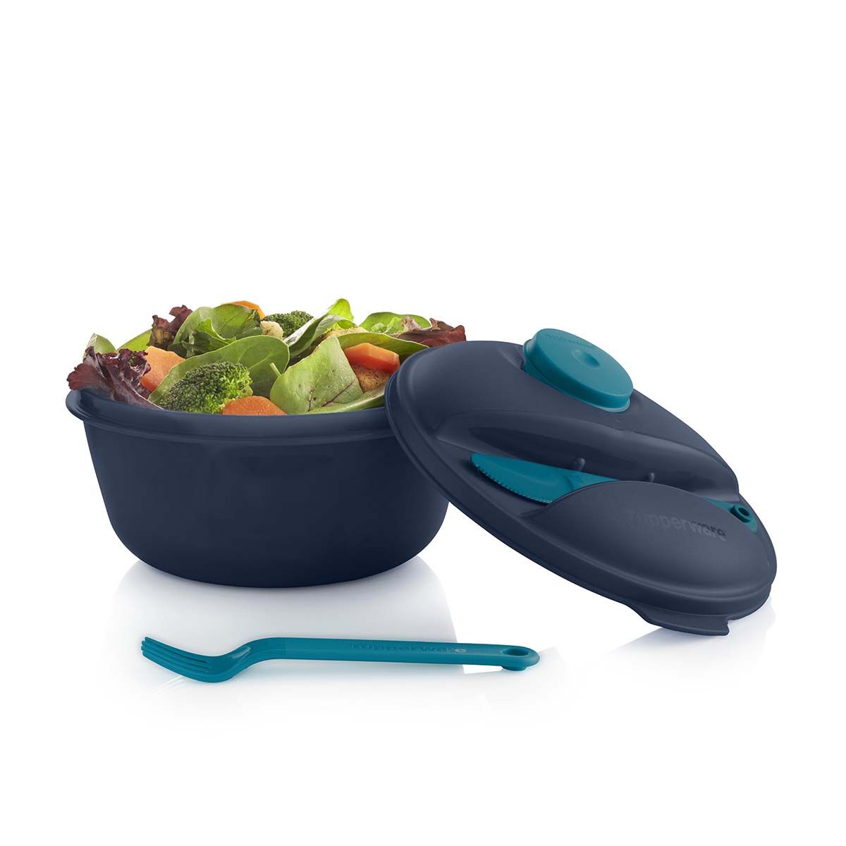 Tupperware Salad On The Go Set Peacock | JTV-720495