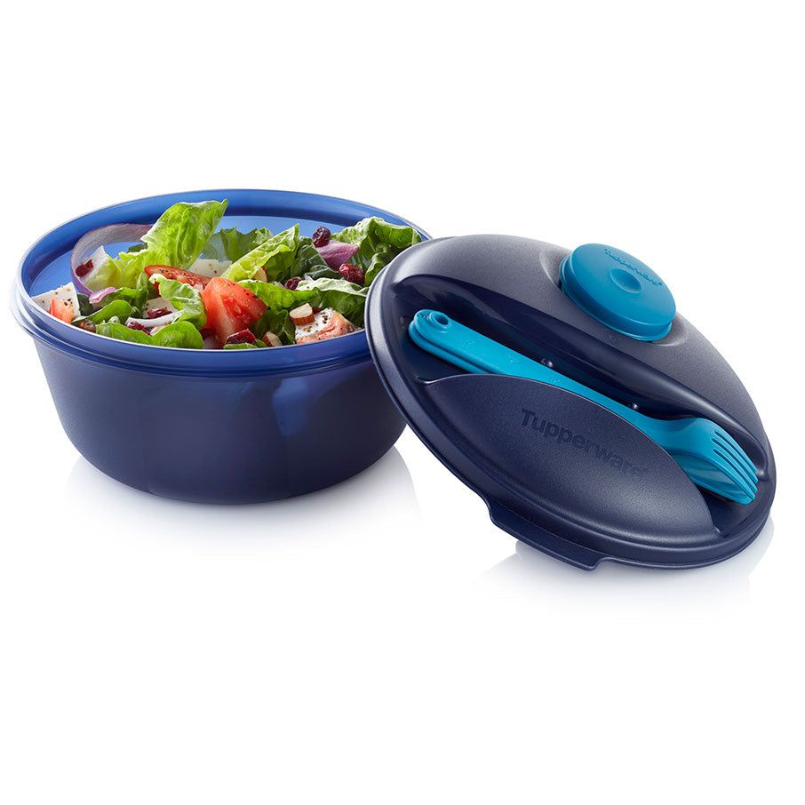 Tupperware Salad On The Go Set Peacock | JTV-720495