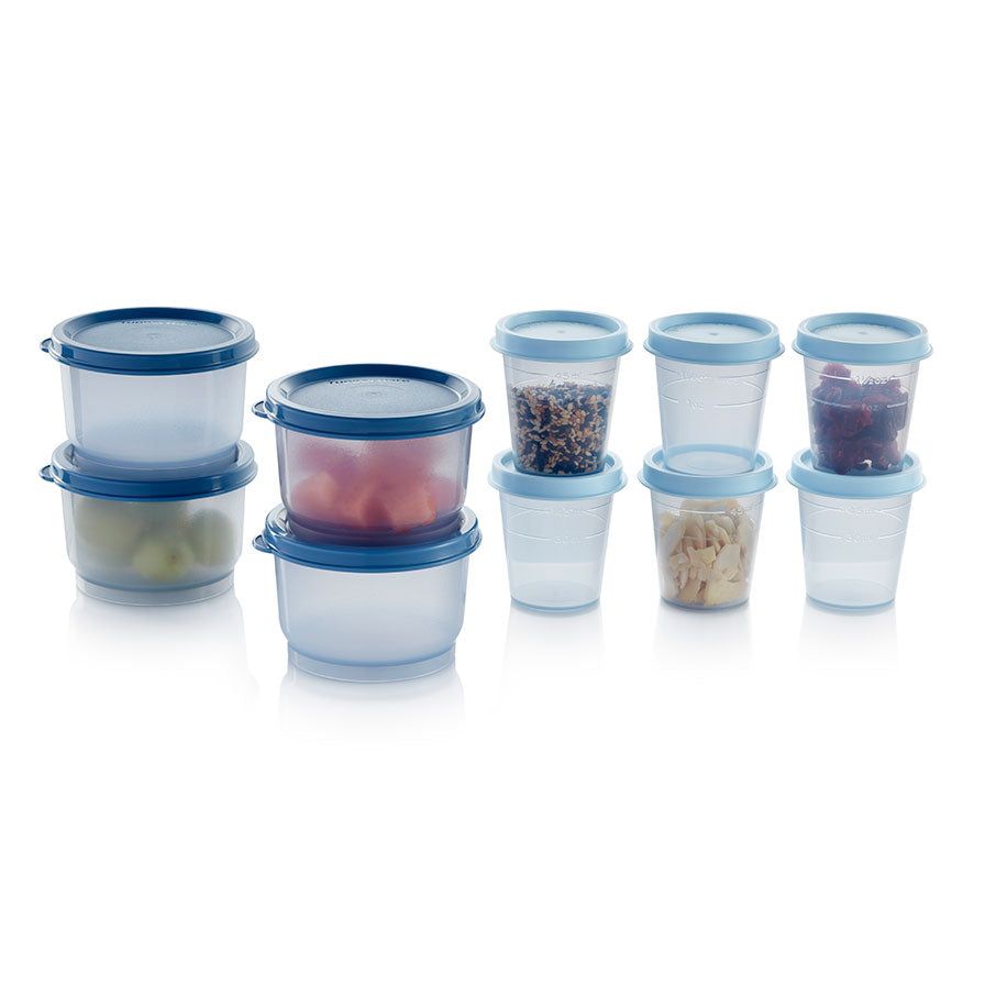 Tupperware Super Snack 10-pc. Set White / Blue / Light | JUX-578963