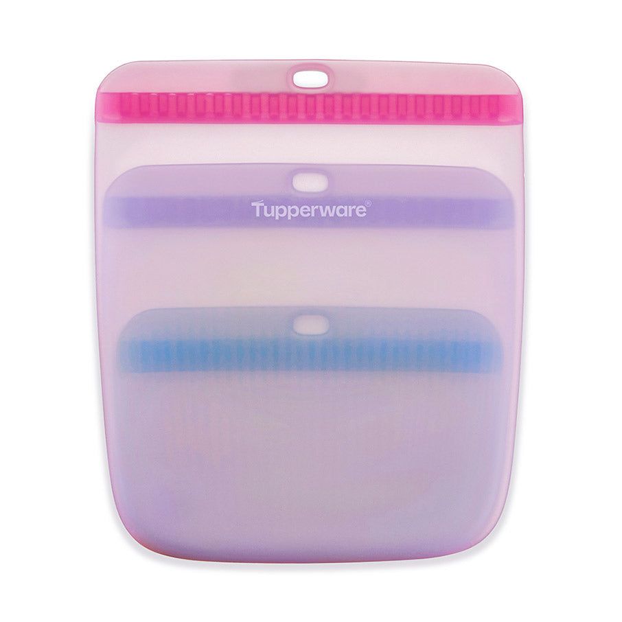 Tupperware The Ultimate Silicone Slim Bag Set Turquoise / White | MIS-468390