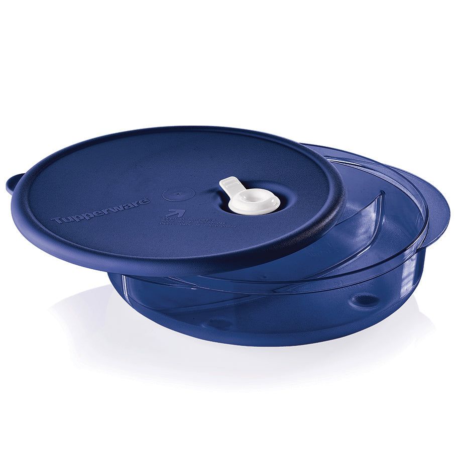 Tupperware Vent \'N Serve Round Divided Dish Nocturnal Sea | JEL-176490